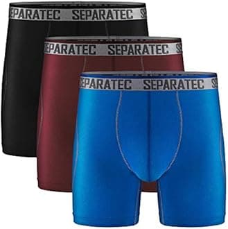 Men's Dual Pouch Underwear Active Mesh Cool Performance Long Boxer Briefs 3 Pack