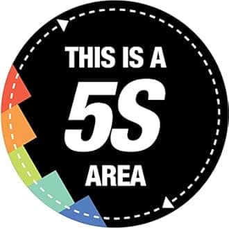 This is a 5S Area Sign Sticker, PVC Waterproof Sticker