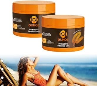Luxury Intensive Tanning Gel, Intensive Tanning Luxe Gel, Natural Tanning Cream Gel for Natural Tan Skin, Brown Tanning Gel for Sunbeds & Outdoor Sun (2Pcs)