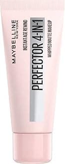 New York instant age rewind instant perfector 4-in-1 matte makeup, blurs pores, conceals blemishes, and evens skin tone with light coverage, light, 1 fl oz