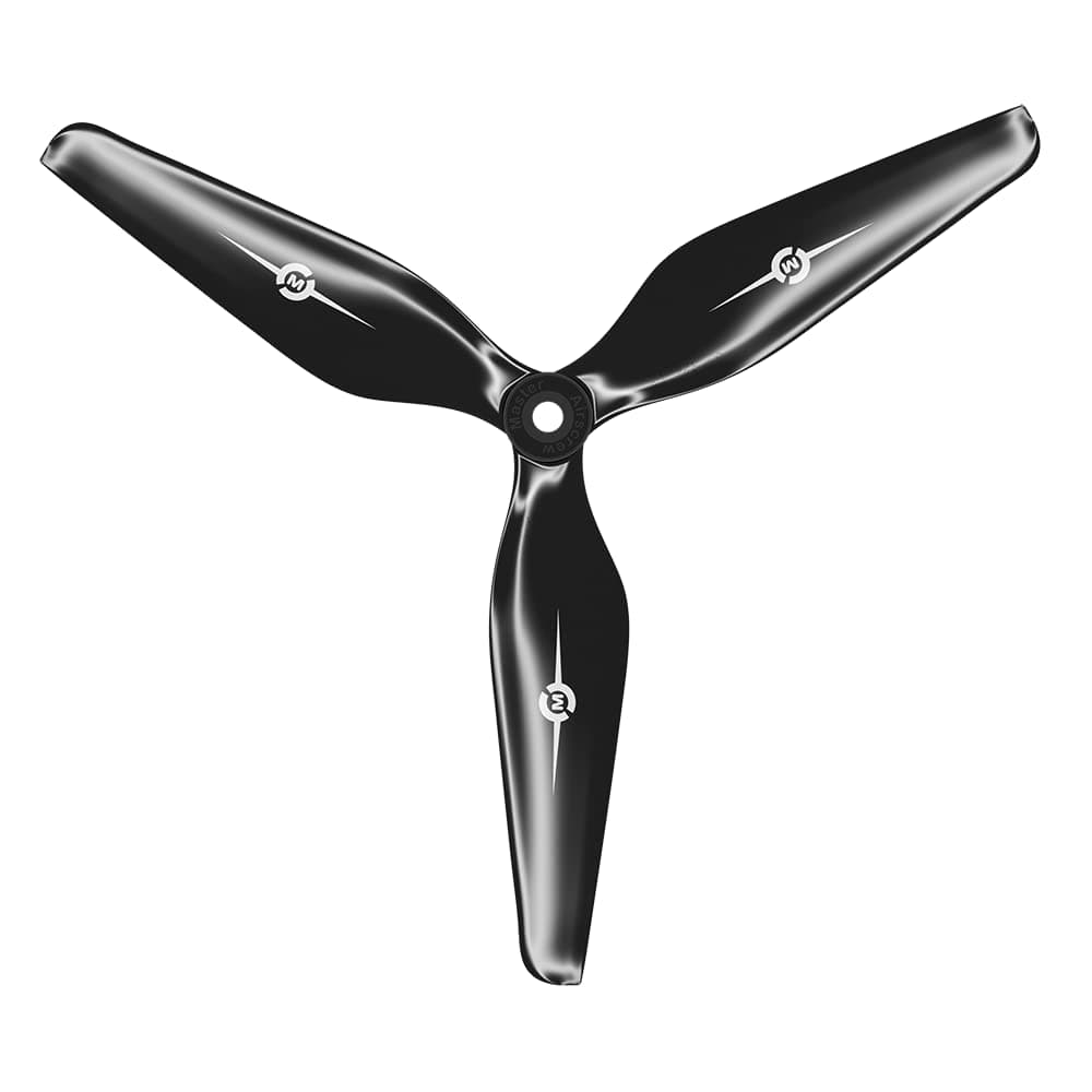 Master Airscrew Performance Multi-Rotor 9x4.5 3-blade Propeller - Black - Reverse/Pusher/CW - Cinelifter, Long Range FPV