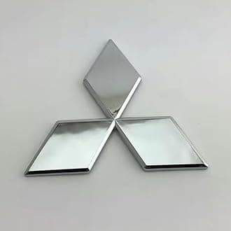 Car Emblem for Mitsubishi L200 Club,ABS Logo Automotive Front and Rear 3D Badge Car Decoration Styling Accessories,Silver-L