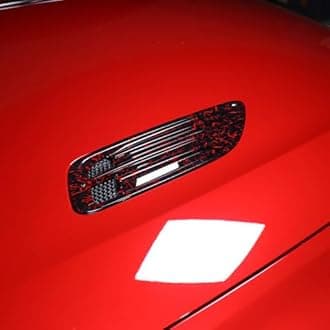 YOUTOOCAR Intake Scoop Turbo Bonnet Vent Cover Intake Scoop Turbo Bonnet Vent Cover Hood Air Vents Cover Compatible with Kia Stinger 2017-2023 Accessories (Forged Red)