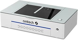OMTech 55W Polar Lite, Desktop CO2 Laser Engraver and Cutter, 20"x12" Compact Laser Engraving Machine with Built-in Exhaust Fans & 0.5gal Water Tank, Laser Cutting Machine for Wood Acrylic Glass More