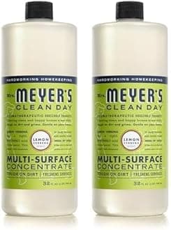 MRS. MEYER'S CLEAN DAY Multi-Surface Cleaner Concentrate, Use to Clean Floors, Tile, Counters, Lemon Verbena, 32 fl. oz (Pack of 2)