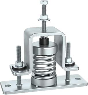 Easyflex VibraSystems Spring Isolator/Restrainer for HVAC Equipment, Fan air Circulation Systems, compressors, Pumps, chillers, AC Units, Deflection 1 inch, Pack of 4 (Bolted Top)
