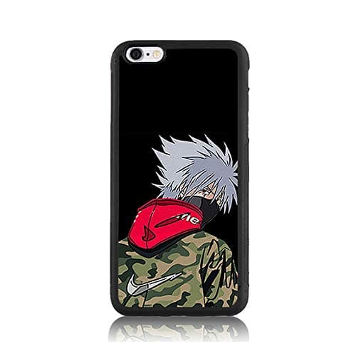 Shock-Absorption Soft Bumper + Hard Back Cover Anti-Scratch Drop Protection Case for iPhone 6s Handsome Hoodies Kakashi Naruto