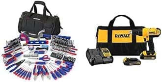 WORKPRO 322PCS Home Repair Tool Kit + DEWALT 20V Max Cordless Drill/Driver Kit (DCD771C2)