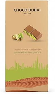 Choco Dubai Caramel Chocolate Kunafa Dates with Pistachio Filling | Premium Quality 100g | Gourmet Arabian | for All Occasions