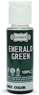 - Confect Oil-Based Edible Candy Color – Emerald Green | Intense Food Color for Icing, Fondant & Cake Decoration | Vibrant & Bake-Stable Gel Colour | Vegan -25ml