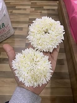 Fashion Fitoor 6 Pcs Hair Mogra Scented Rubber Band Gajra Hair Accessories for Women Girls (35 GM) (White) (Pack of 6)