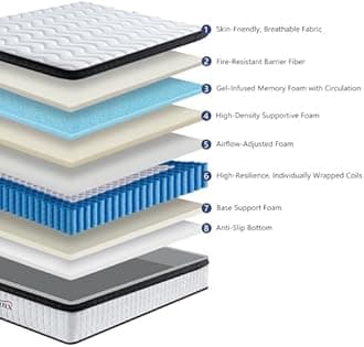 12 Inch King Size Mattress, Medium Firm Mattress for Cool Night & Pressure Relief,Edge Support Pressure Relief with Motion Isolating, Ships Compressed