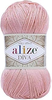 Hand Knitting Yarn 100% Microfiber Acrylic Yarn Alize Diva Silk Effect Thread Crochet Art Lace Craft Lot of 4 skeins 400gr 1532yds (363)