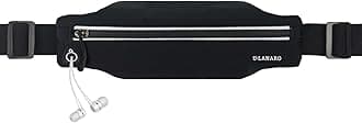 Slim Running Belt Fanny Pack for Men Women, Running Phone Holder Runners Pouch Waist Pack for Workout, Money Belt, Running Gear Accessories Gift [Fits ALL Phones], Black