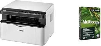 BROTHER DCP-1610W Mono Laser All-in-One Printer, Wireless/USB, Compact, A4, 20 ppm, 600 dpi, 500 Sheet Paper Ream