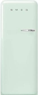 Smeg FAB28 50's Retro Style Aesthetic Top Freezer Refrigerator with 9.92 Cu Total Capacity, Multiflow Cooling System, Adjustable Glass Shelves 24-Inches, Pastel Green Left Hand Hinge Made In Italy