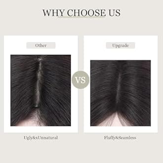 Aimeolyn Hair Toppers for Women Real Human Hair,Hairs Toppers for Women No Bangs Top Hairs Extensions/Pieces for Thinning Haisr