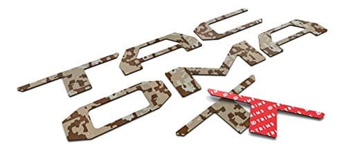 BDTrims Tailgate Raised Letters Compatible with 2016-2020 Tacoma Models (Desert Storm)
