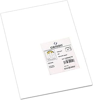 Canson Iris Vivaldi A4 185 GSM Smooth Colour Paper - White (Pack of 50 Sheets)