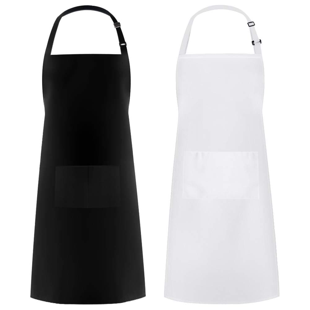 Syntus Adjustable Bib Apron with 2 Pockets Cooking Kitchen Aprons for Women Men Chef
