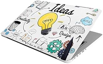 ANCIARY Full Laptop Skin Stickers HD Quality Sticker for Laptops Upto 15.6" Compatible with Apple/Dell/HP/Lenovo/Acer/Asus/Sony (Dustproof|Waterproof|Scratchproof|Reusable) - Creativity FL EDS1