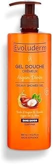 Moisturizing Shower Gel by'Evolu-de'rm | Hydrating Body Wash | Argan Oil & Shea Butter | Ideal for Dry Skin Type | Suitable for Women | Free from SLS & Vegan - 500 ML