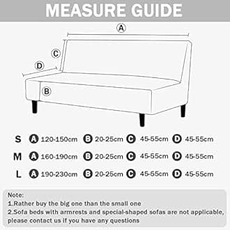 Mateju Armless Sofa Bed Cover, Butterfly Pattern Folding Sofa Bed without Armrests, Non Slip Stretch Futon Slipcover Protector for 2-3 Seater, Washable Couch Bed Slipcovers (Blush,160-190cm)