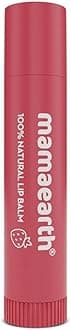 Mamaearth Nourishing Tinted 100% Natural Lip Balm With Vitamin E And Strawberry - 4 G|12-Hour Moisturization|Naturally Red Lips|For Dry&Chapped Lips|Natural Tint|Brightens Lips|Tinted Lip Balm