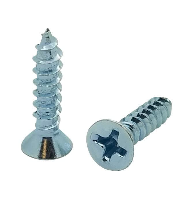 BCP Fasteners 100 Pack #6 x 3/4" Flat Head Zinc Coated Phillips Head Wood Screws (BCP3)