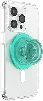 Phone Grip for MagSafe with Kickstand, Magnetic Stand, Swappable Top, Secure Hold for iPhone MagSafe Cases, Phone & Tablet Grip - Translucent Mint