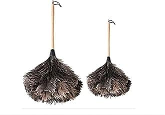 ELECDON Feather Duster, Soft and Fluffy Dusting Tool for Home and Car Cleaning, Eco-Friendly, Easy to Clean, Reusable (2 Pcs)