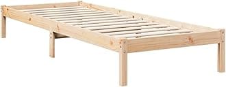 vidaXL Extra Long Bed Frame - Solid Pine Wood - 225.5x85.5x31 cm - Fits 80x220 cm Mattress - Bedroom Single Bed - Slats Included - Assembly Required