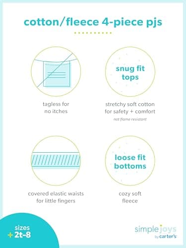 Simple Joys by Carter's boys 4-piece Pajama Set