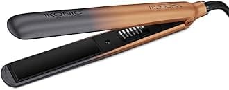 Professional S3+ (Auburn) Hair Straightener with ION Technology to Reduce Frizz, 1" Ceramic Floating Plate, LED Display, 360° Swivel Cord for Women