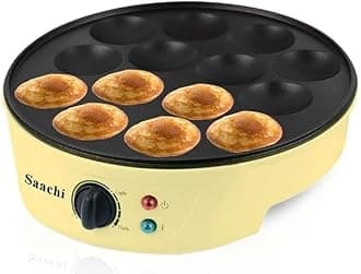 Saachi 14 Pits Mini Pancake Maker NL-PM-1567-YW (Yellow)