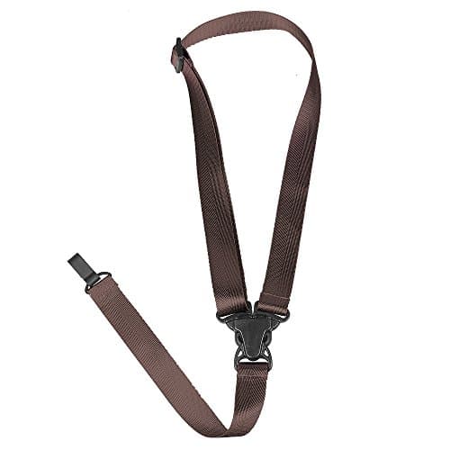 0.94" Button Free Nylon Ukulele Strap, Brown