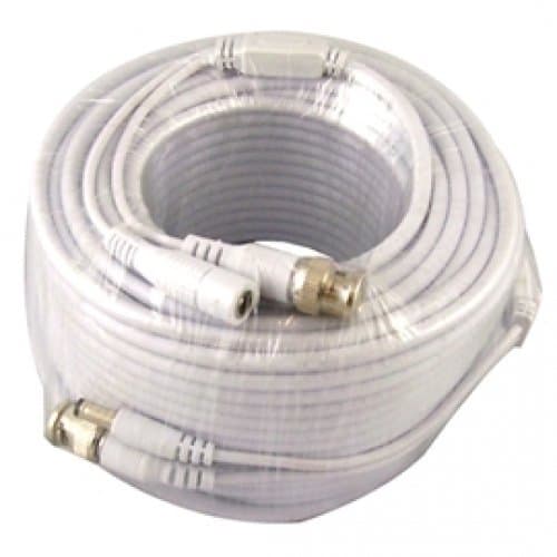 Cable CB100W 100ft CCTV Siamese Cable w/Power Connectors White Retail