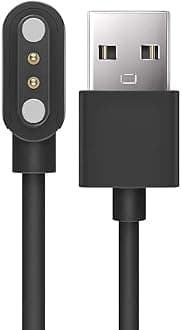 Fastrack Revoltt Fs1 2 Pin Smartwatch Charger For (Revoltt Fs1+ / Revoltt Fs1 Pro/ Fs1 Pro/Limitless Fs1+ Smartwatch) 0.2 M Magnetic Charging Cable, Black