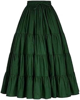 JANAK Girl's Crepe Fabric Long Frill Skirt 584