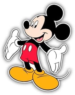 Mickey Mouse Joy Cartoon - Sticker Graphic - Auto, Wall, Laptop, Cell, Truck Sticker for Windows, Cars, Trucks