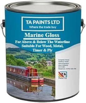 T A Paints Ltd Marine Boat Barge Primer Undercoat Anti Corrosive Universal PU Enamel Primer Wood Metal Ply Timber Above & Below Waterline Narrowboat 5 Litre Red Oxide