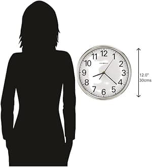 Howard Miller Wall Clock, Silver, 0