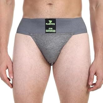 - PLAYFITZ Tokyo Men's Gym Supporter – Stretchable Cotton Sports Underwear for Men for Cricket, Running, Workout & Gym | Quick Dry, Moisture Wicking, Breathable Athletic Innerwear Briefs – Black