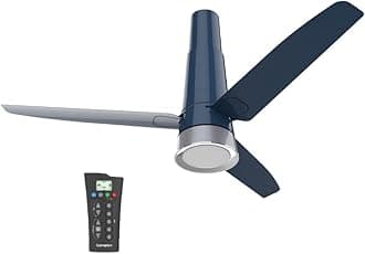 Crompton Energion Roverr Smart iOT Enabled 1200mm BLDC Ceiling Fan | Light Dimming Feature | Remote Control | 5 Years Warranty (Knight Blue), Pack of 1