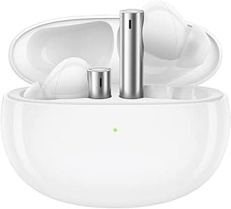 Buds Air 3 Bluetooth Headphones, Active Noise Cancelling, Bluetooth 5.2, 10 mm Dynamic Bass Boost Driver, Total 30 Hours Playback, IPX5 Water Resistance, Galaxy White