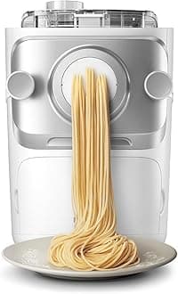 Philips Pasta Machine Series 7000 - ProExtrude Technology, Fully Automatic, Perfect Mixing Technology, 6 Moulding Discs, White (HR2660/00)