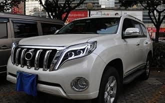 Car Lights Assembly For Toyota Prado 2014-2017 LED Headlights DRL Turn Signal High Beam Angel Eye Projector Lens (led bulb)