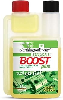 Diesel Boost Plus 5 in 1 Diesel Fuel Additive Injector Cleaner, Restores Lubricity & MPG. Prevents Fuel Gelling. 8oz Squeeze Bottle Treats Up To 200 Gallons of Fuel. No Sulfur, Made in USA