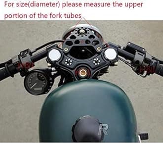 47mm 7/8" Motorcycle CNC Riser Fork Tube Clip On Handlebar Replaceable Compatible with Universal Bike Cafe Racer R3 2019-2021