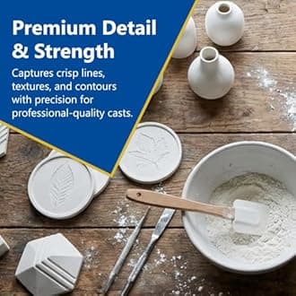 Perfect Cast Tough as Resin, Non-Toxic, Color-Blendable, Mix with Water Casting Material - 4 Pound